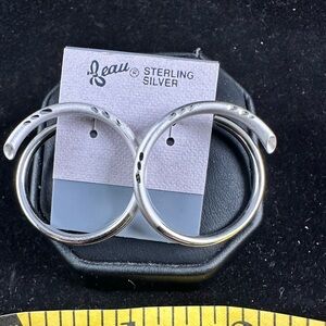 Beautiful solid .925 Sterling Silver Hoop Earrings